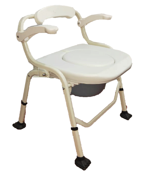 Deluxe Commode Chair with armrest (Soft Cushion) 1