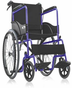 Premium Basic Wheelchair Black Powder Coated Frame $l