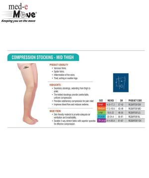 med-e Move Compression Stocking Mid Thigh(Pair) $l