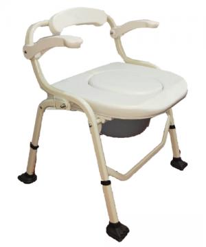 Deluxe Commode Chair with armrest (Soft Cushion) $l
